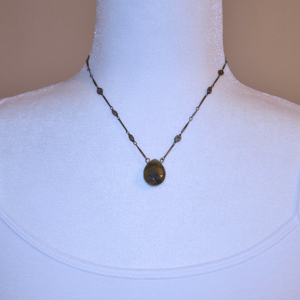 3/$25 Express Vintage Hand-Crafted Necklace with Teardrop Pendant
